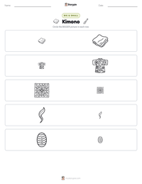 Kimono printable worksheet preview