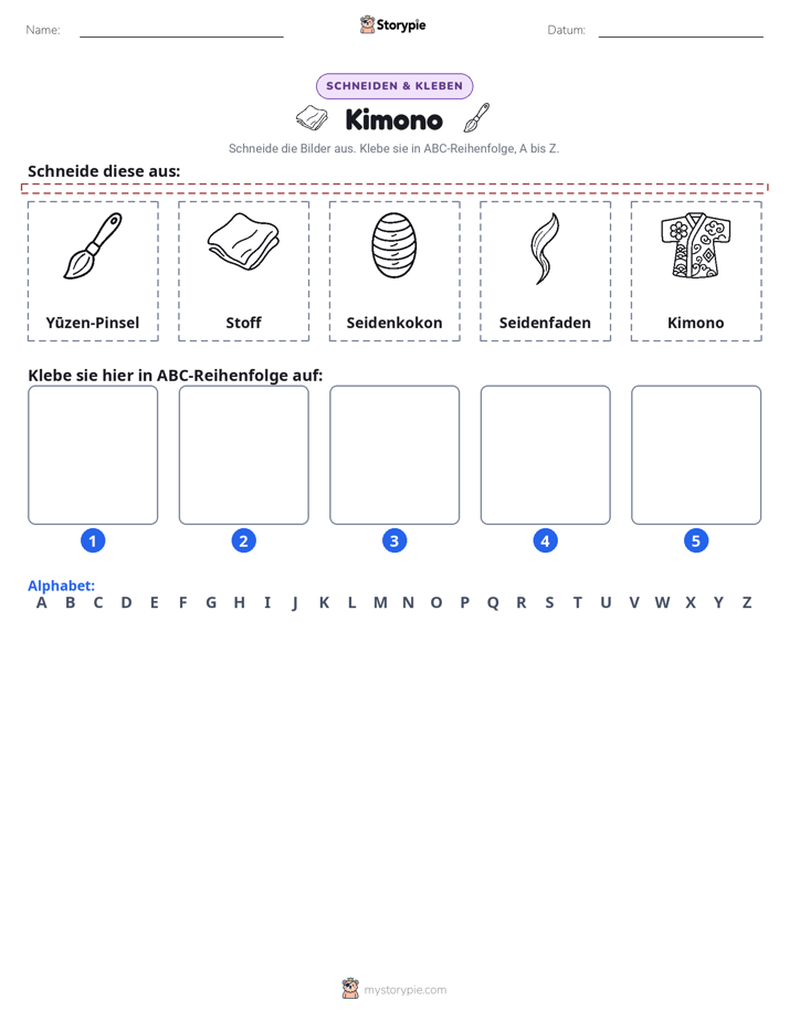 Schneiden & Einfügen Alphabet