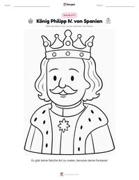 König Philipp IV. von Spanien druckbare Arbeitsblatt Vorschau