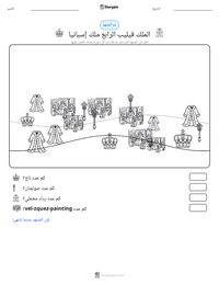 معاينة ورقة العمل القابلة للطباعة الملك فيليب الرابع ملك إسبانيا
