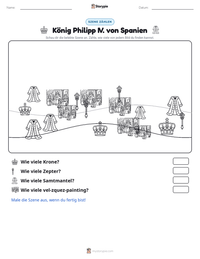 König Philipp IV. von Spanien druckbare Arbeitsblatt Vorschau