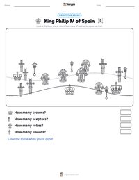 King Philip IV of Spain printable worksheet preview