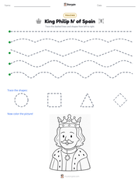 King Philip IV of Spain printable worksheet preview
