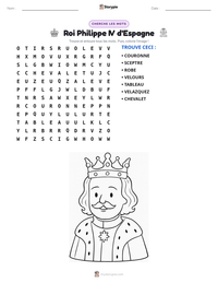 Aperçu de la feuille de travail imprimable Roi Philippe IV d'Espagne