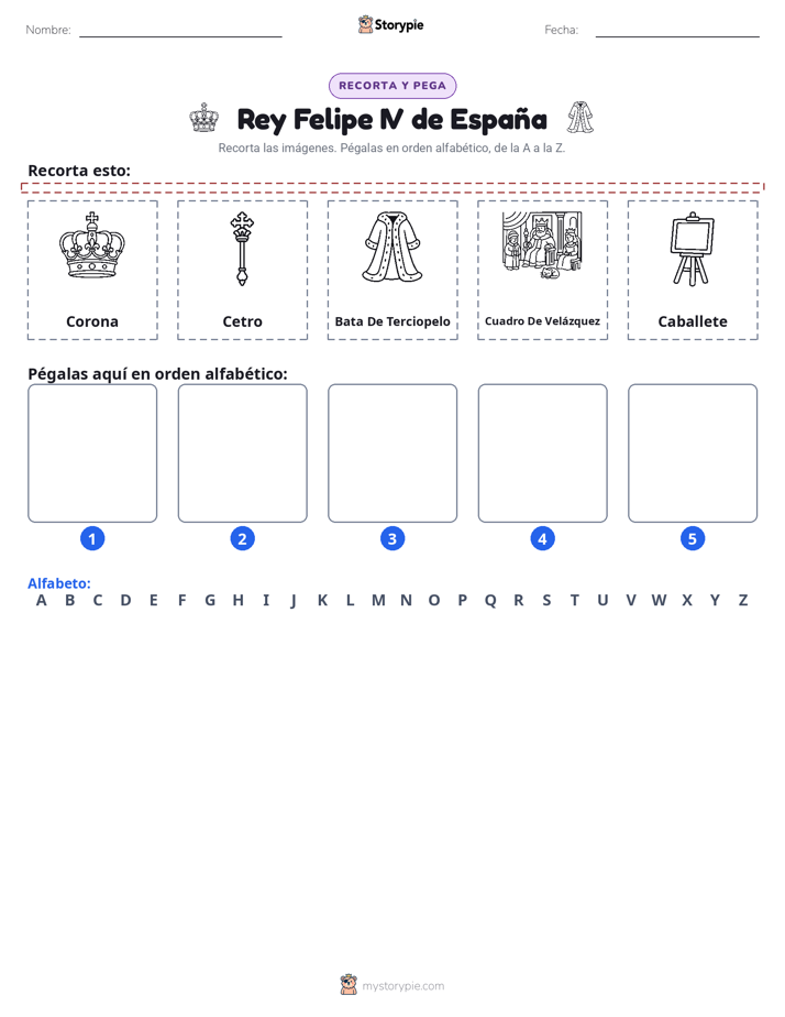 Cortar y Pegar el Alfabeto