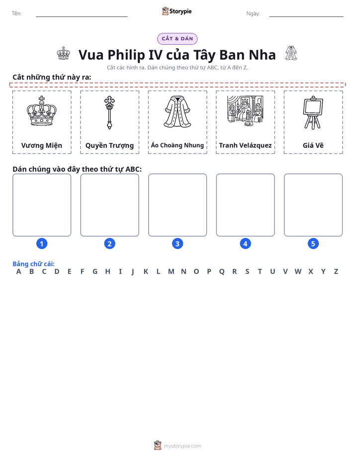 Cắt & Dán Chữ Cái