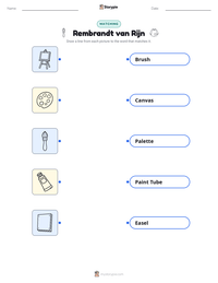 Rembrandt van Rijn printable worksheet preview