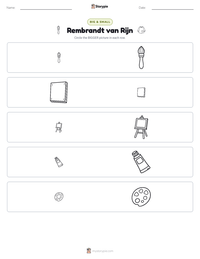 Rembrandt van Rijn printable worksheet preview