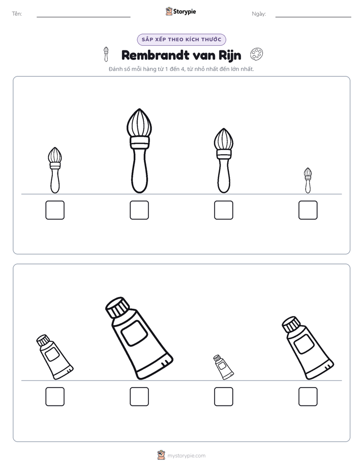 Thứ Tự Kích Thước
