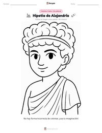 Vista previa de la hoja de trabajo imprimible de Hipatia de Alejandría