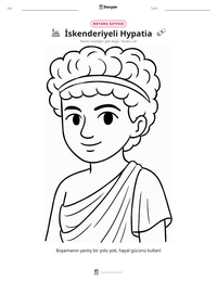 İskenderiyeli Hypatia yazdırılabilir çalışma sayfası önizlemesi