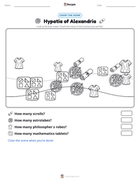 Hypatia of Alexandria printable worksheet preview