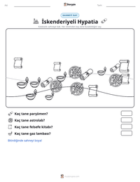 İskenderiyeli Hypatia yazdırılabilir çalışma sayfası önizlemesi