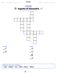 Hypatia of Alexandria printable worksheet preview