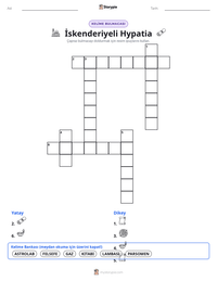 İskenderiyeli Hypatia yazdırılabilir çalışma sayfası önizlemesi