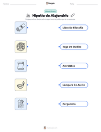 Vista previa de la hoja de trabajo imprimible de Hipatia de Alejandría