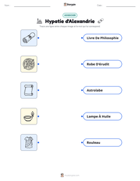 Aperçu de la feuille de travail imprimable Hypatie d'Alexandrie