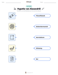 Hypatia van Alexandrië afdrukbare werkblad voorbeeld