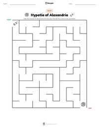 Hypatia of Alexandria printable worksheet preview