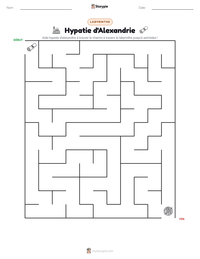 Aperçu de la feuille de travail imprimable Hypatie d'Alexandrie