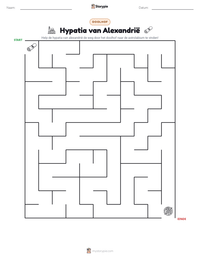 Hypatia van Alexandrië afdrukbare werkblad voorbeeld