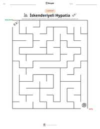 İskenderiyeli Hypatia yazdırılabilir çalışma sayfası önizlemesi