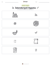 İskenderiyeli Hypatia yazdırılabilir çalışma sayfası önizlemesi