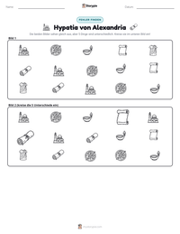 Hypatia von Alexandria druckbare Arbeitsblatt Vorschau