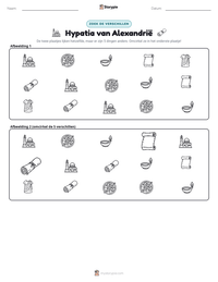 Hypatia van Alexandrië afdrukbare werkblad voorbeeld