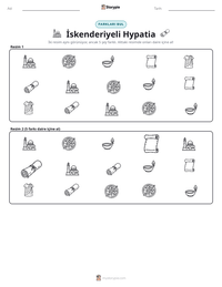 İskenderiyeli Hypatia yazdırılabilir çalışma sayfası önizlemesi