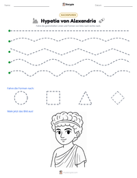 Hypatia von Alexandria druckbare Arbeitsblatt Vorschau
