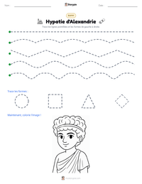 Aperçu de la feuille de travail imprimable Hypatie d'Alexandrie