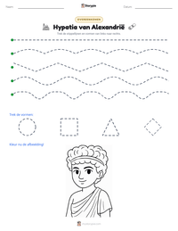 Hypatia van Alexandrië afdrukbare werkblad voorbeeld