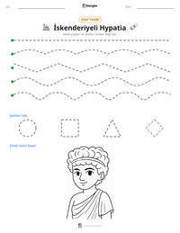 İskenderiyeli Hypatia yazdırılabilir çalışma sayfası önizlemesi