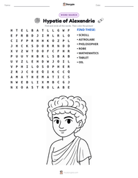 Hypatia of Alexandria printable worksheet preview