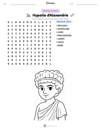 Aperçu de la feuille de travail imprimable Hypatie d'Alexandrie