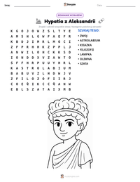 Podgląd drukowalnego arkusza ćwiczeń Hypatia z Aleksandrii
