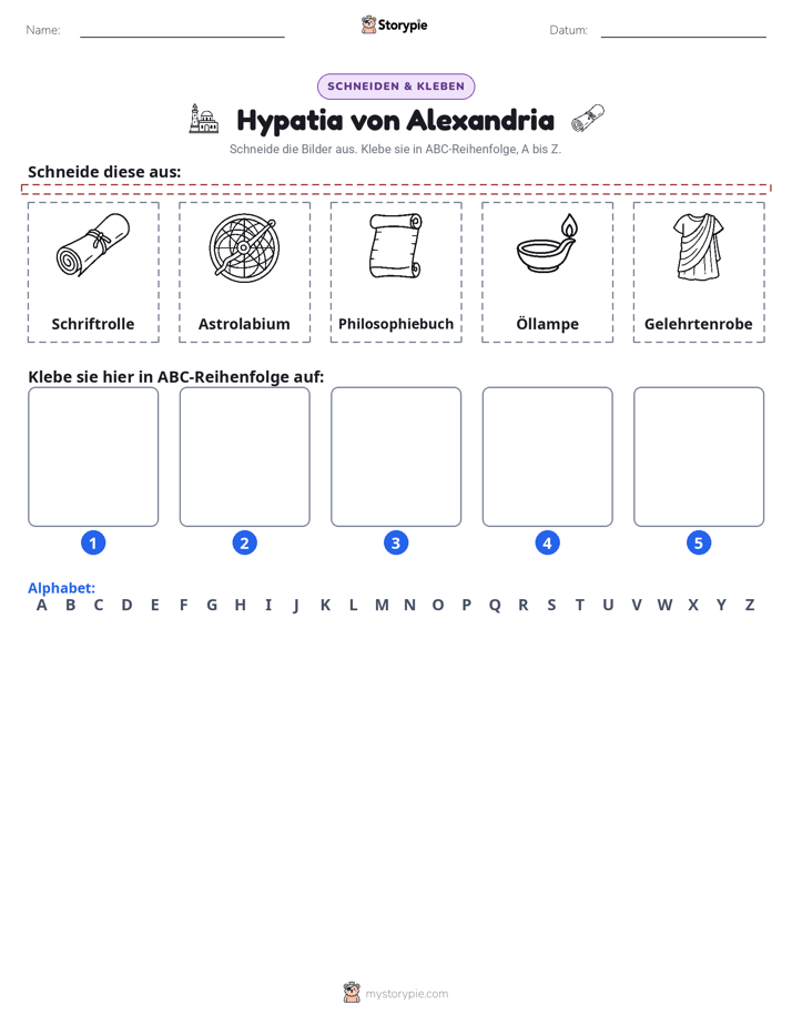 Schneiden & Einfügen Alphabet