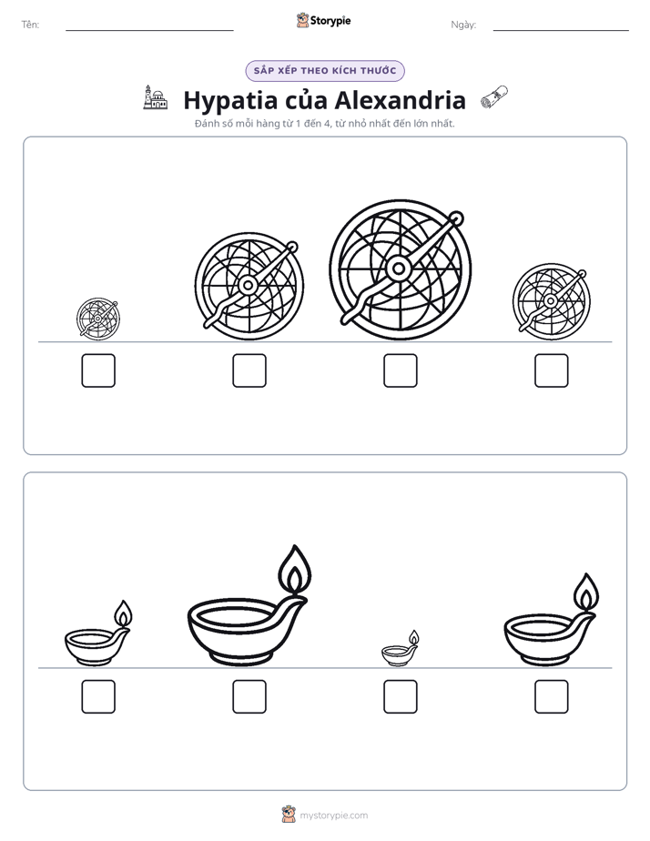 Thứ Tự Kích Thước