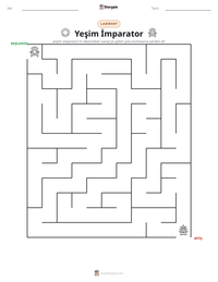 Yeşim İmparator yazdırılabilir çalışma sayfası önizlemesi