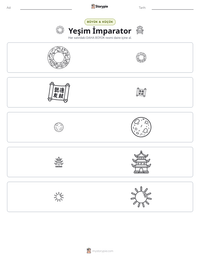 Yeşim İmparator yazdırılabilir çalışma sayfası önizlemesi