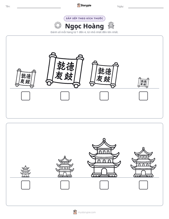 Thứ Tự Kích Thước