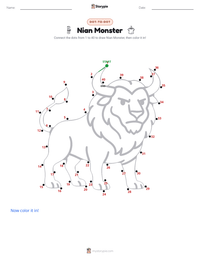 Nian Monster printable worksheet preview
