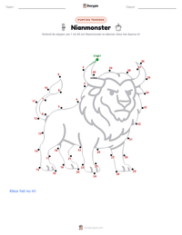 Nianmonster afdrukbare werkblad voorbeeld