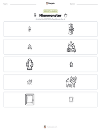 Nianmonster afdrukbare werkblad voorbeeld