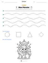Nian Monster printable worksheet preview