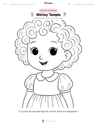 Aperçu de la feuille de travail imprimable Shirley Temple