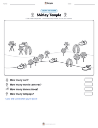 Shirley Temple printable worksheet preview