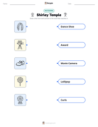 Shirley Temple printable worksheet preview