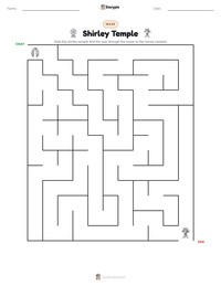 Shirley Temple printable worksheet preview